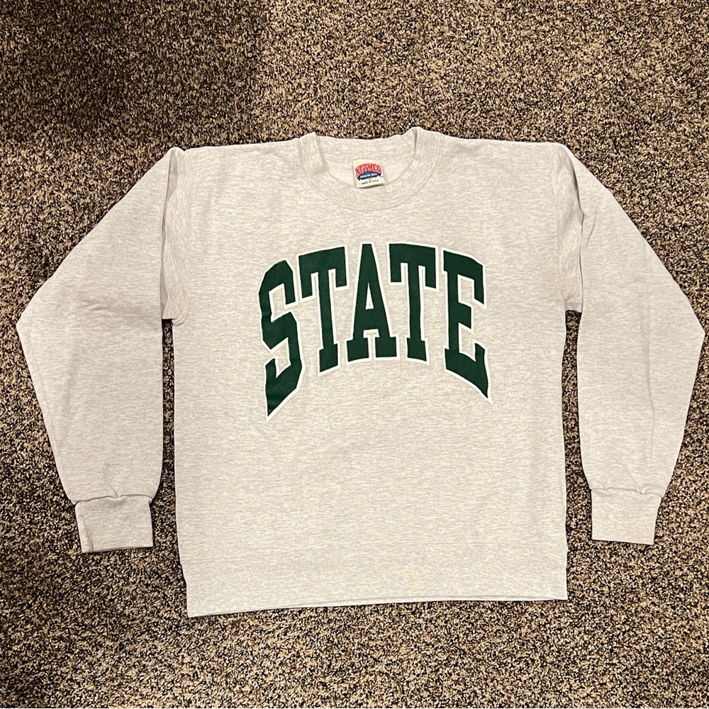 Vintage MSU Gray sweatshirt